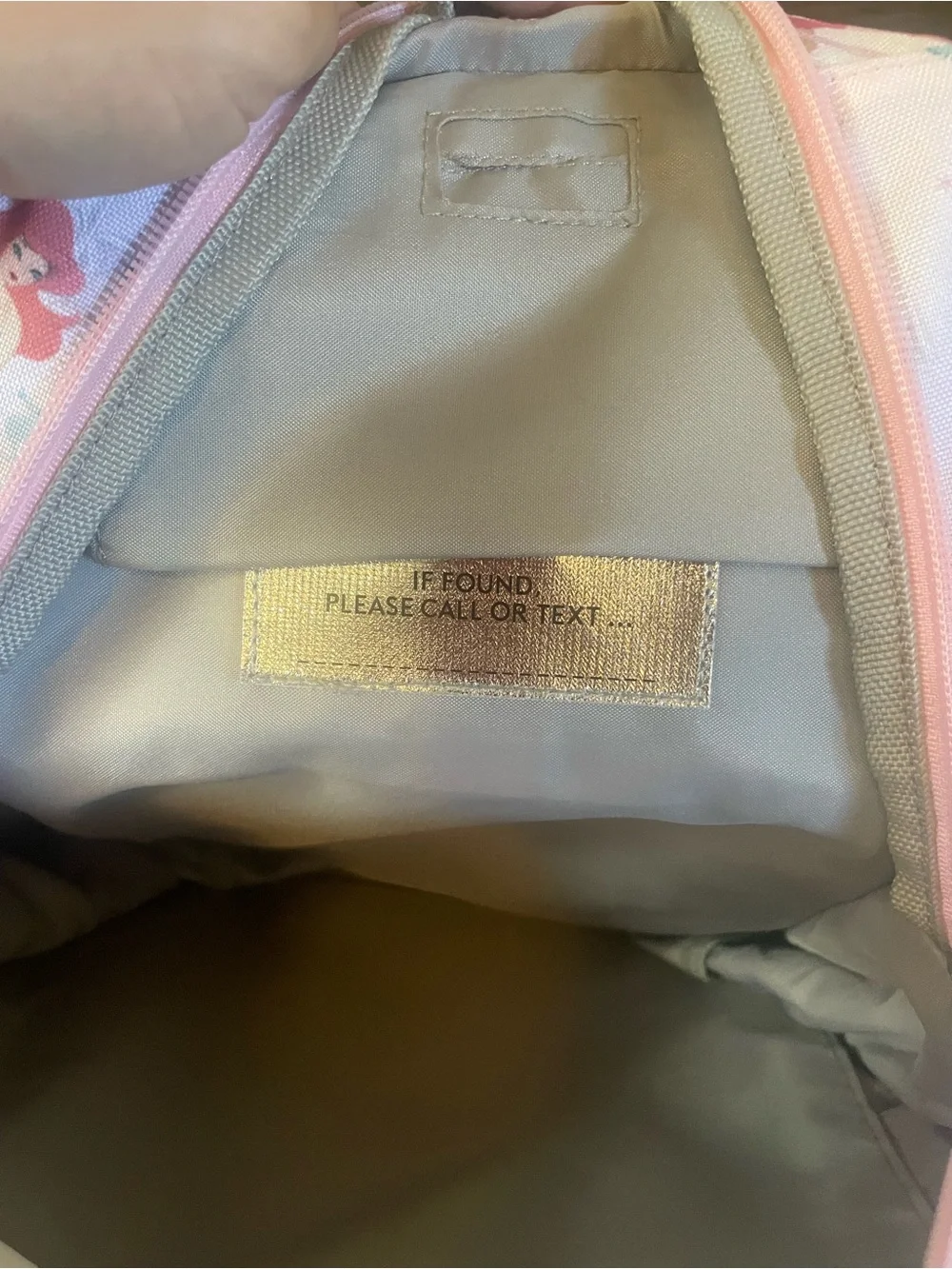 Pottery Barn Kids Pink Shimmer Disney Princess Print Backpack